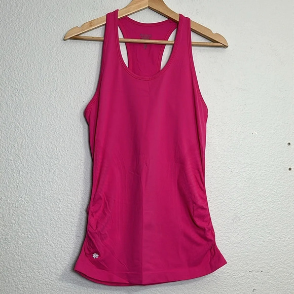 Athleta 2 Piece Tank Bundle Womens Size Small Pink and Black Racerback Stretch - Picture 8 of 12
